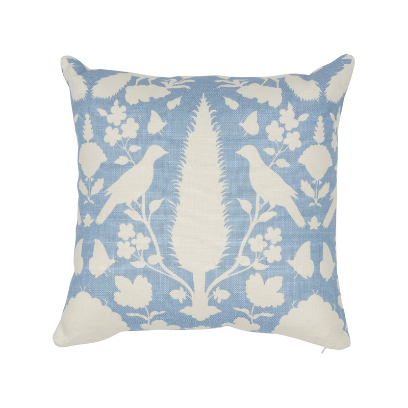 Chenonceau 18" Pillow in Sky & White