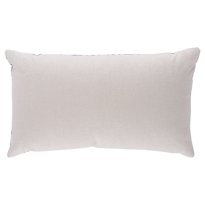 Castanet Embroidery Pillow in Chambray