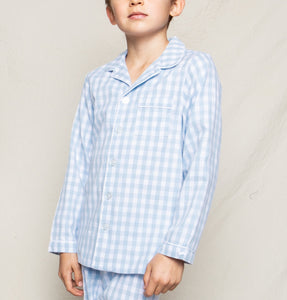 Light Blue Gingham Pajama Set