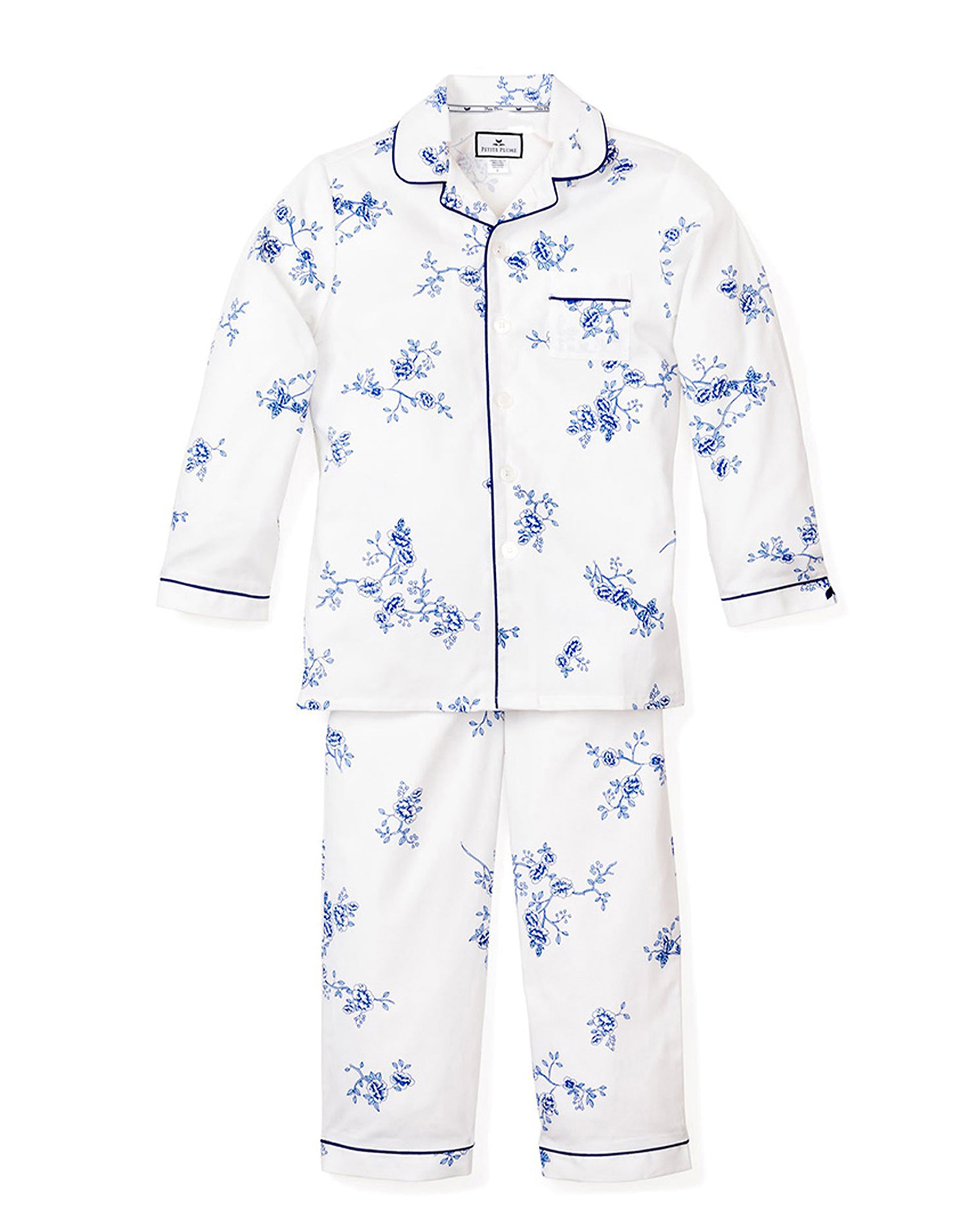 Indigo Floral Pajama Set