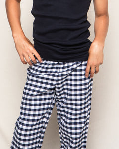 Children's Navy Gingham Twill Pants