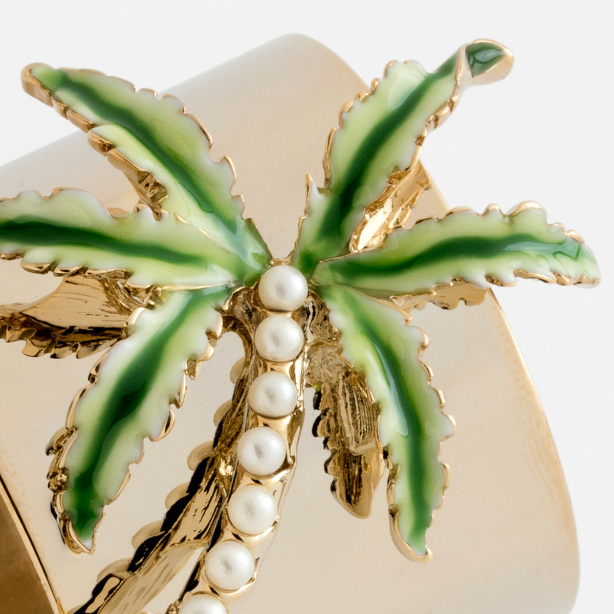 Palm Tree Napkin Rings, Set of Two