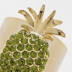 Pineapple Napkin Rings in Olive, Set of Two