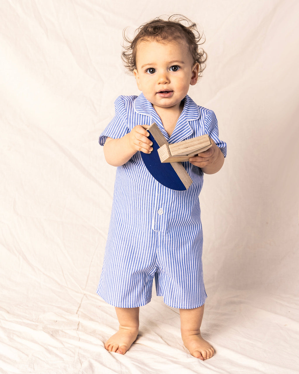 Children’s French Blue Seersucker Summer Romper
