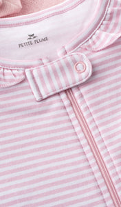 Children's Pima Snug Fit Pink Stripes Romper