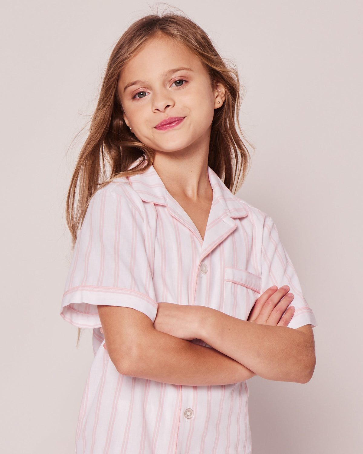 Children’s Pink and White Stripe Short Set