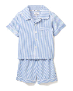 Children's French Blue Seersucker Short Set