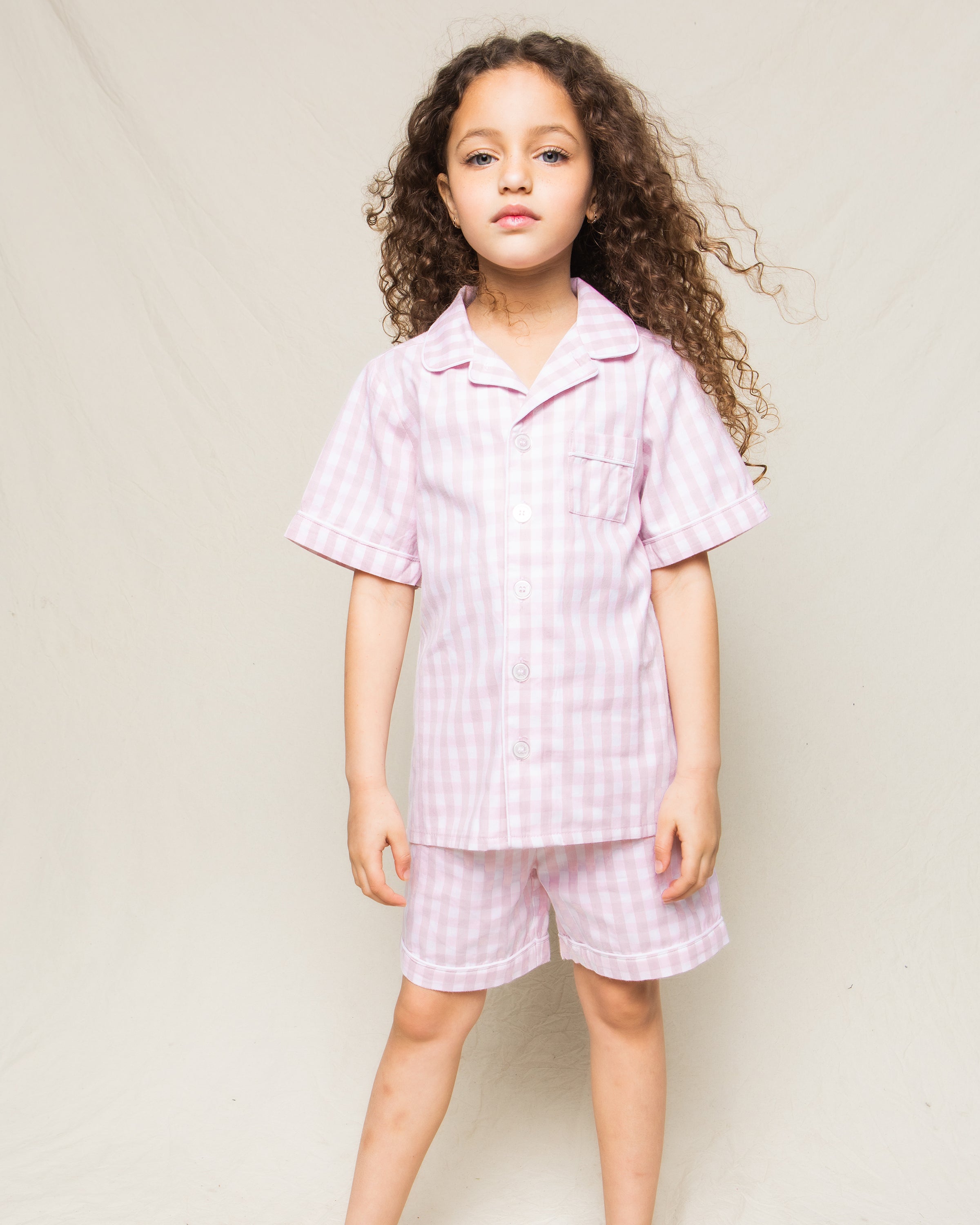 Children’s Pink Gingham Short Set