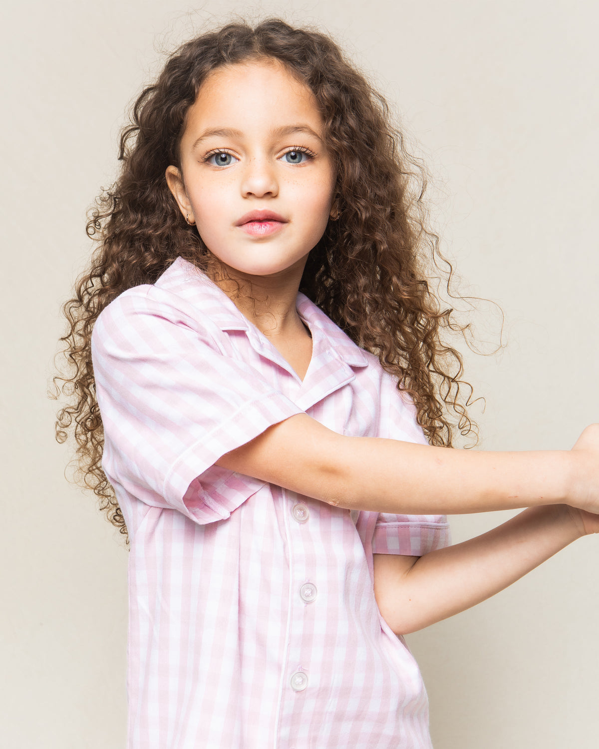 Children’s Pink Gingham Short Set