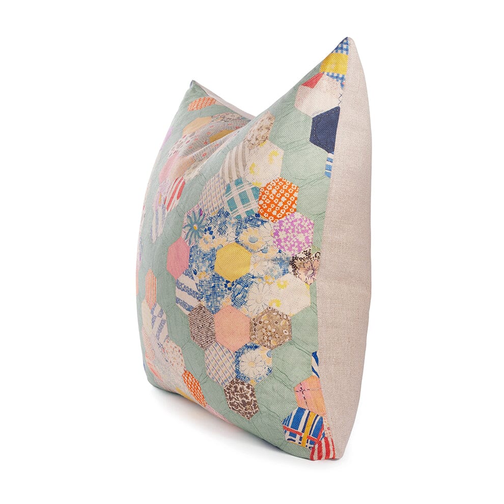 Teal Diamond Quilt Pillow Pillow St. Frank 