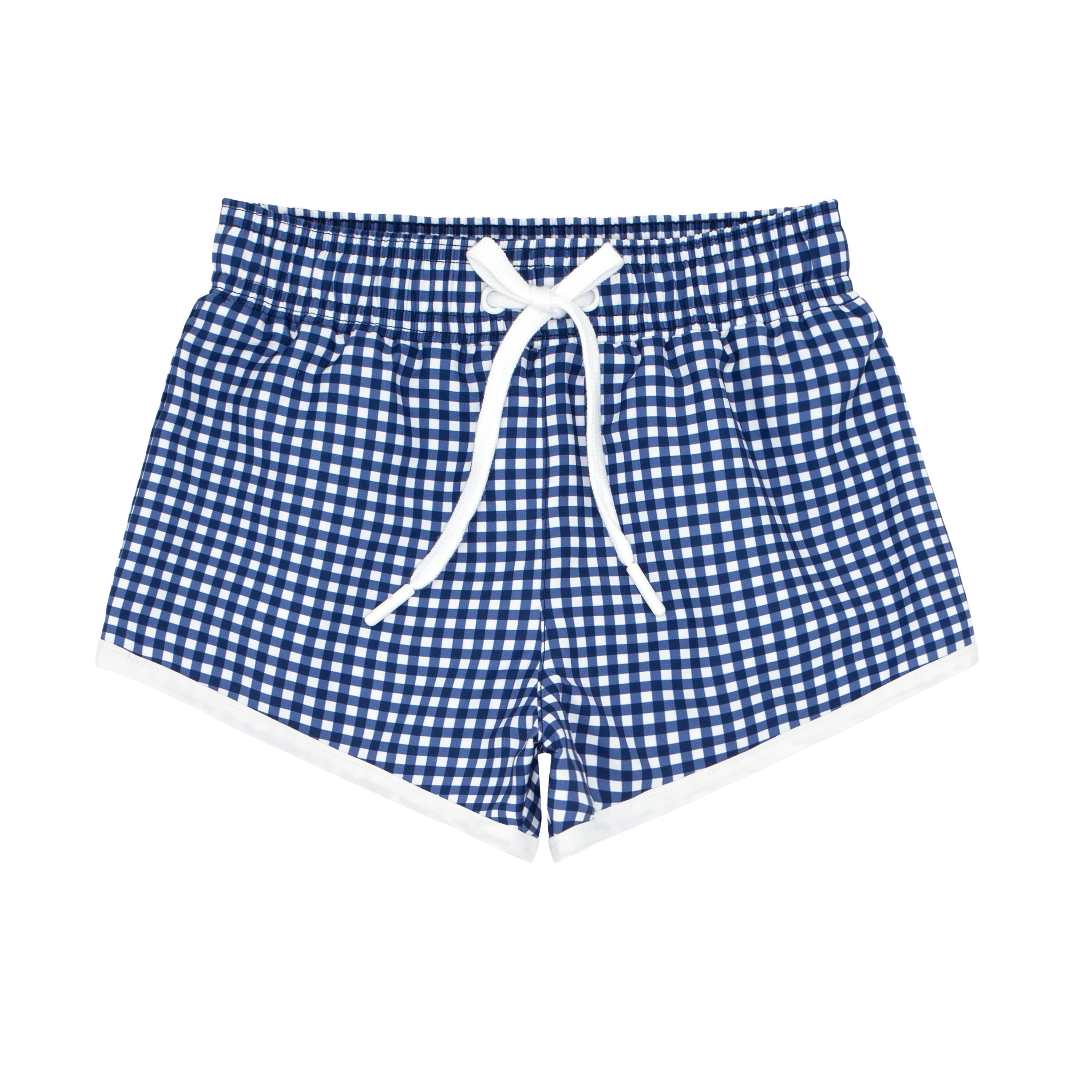 Boys Navy Gingham Boardie