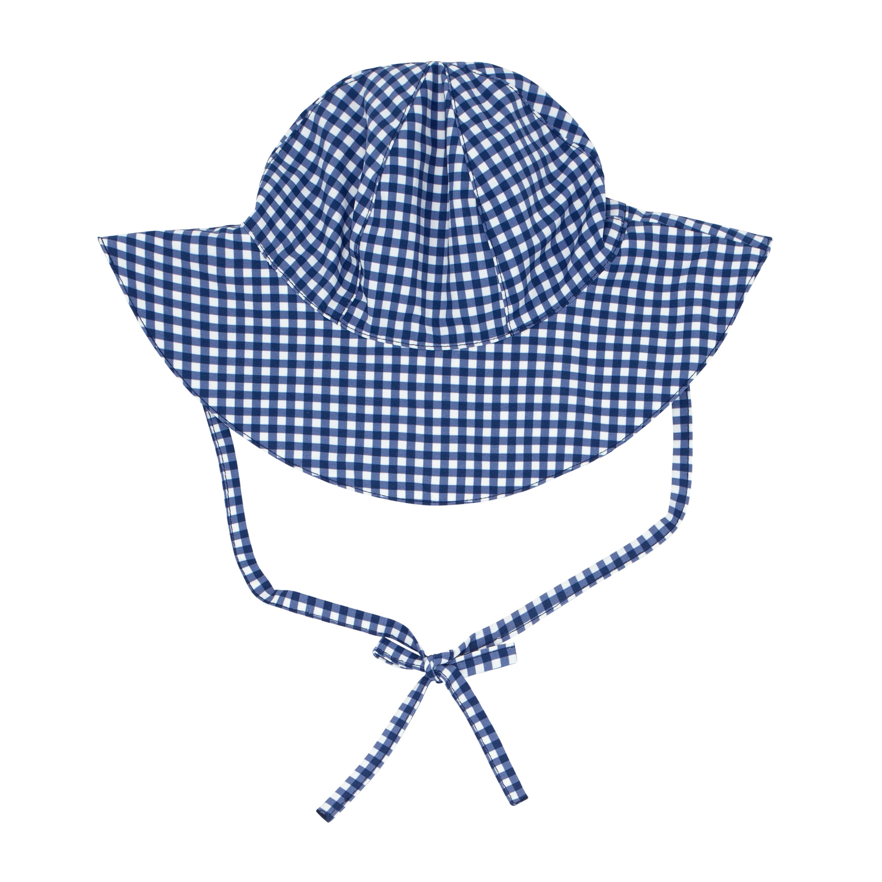 Baby Navy Gingham Sun Hat