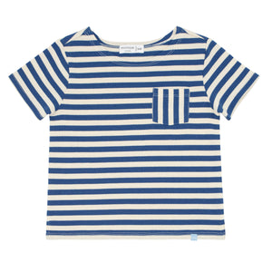 Unisex Stripe Short Sleeve Boatneck Tee