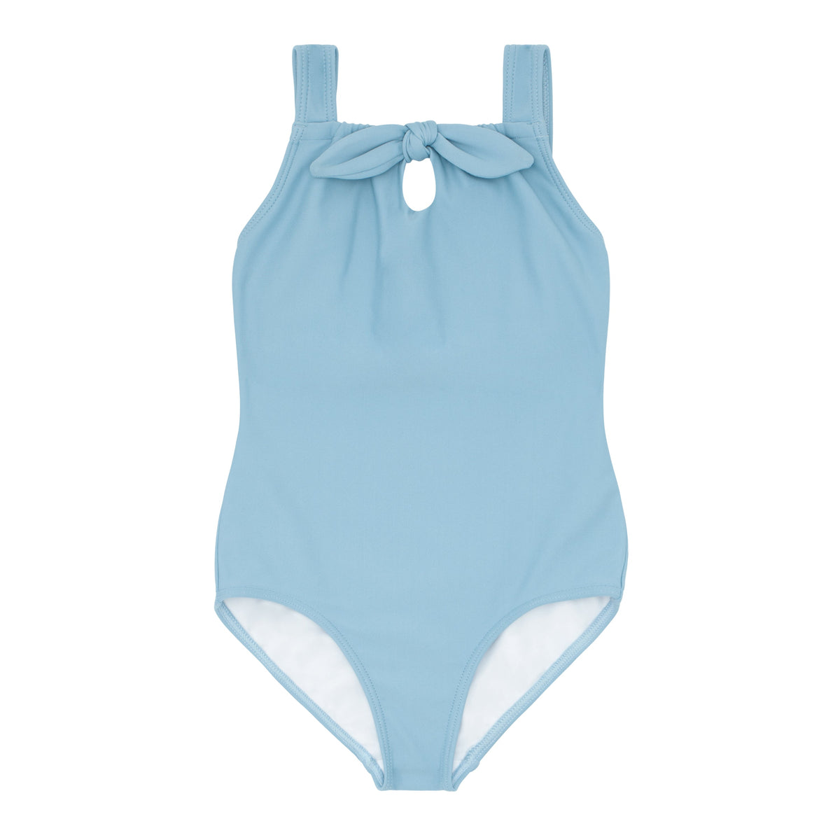 Girls Freshwater Blue Gathered One Piece