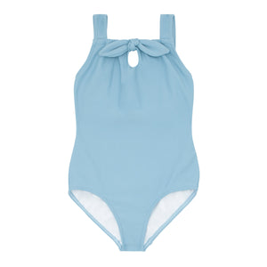 Girls Freshwater Blue Gathered One Piece