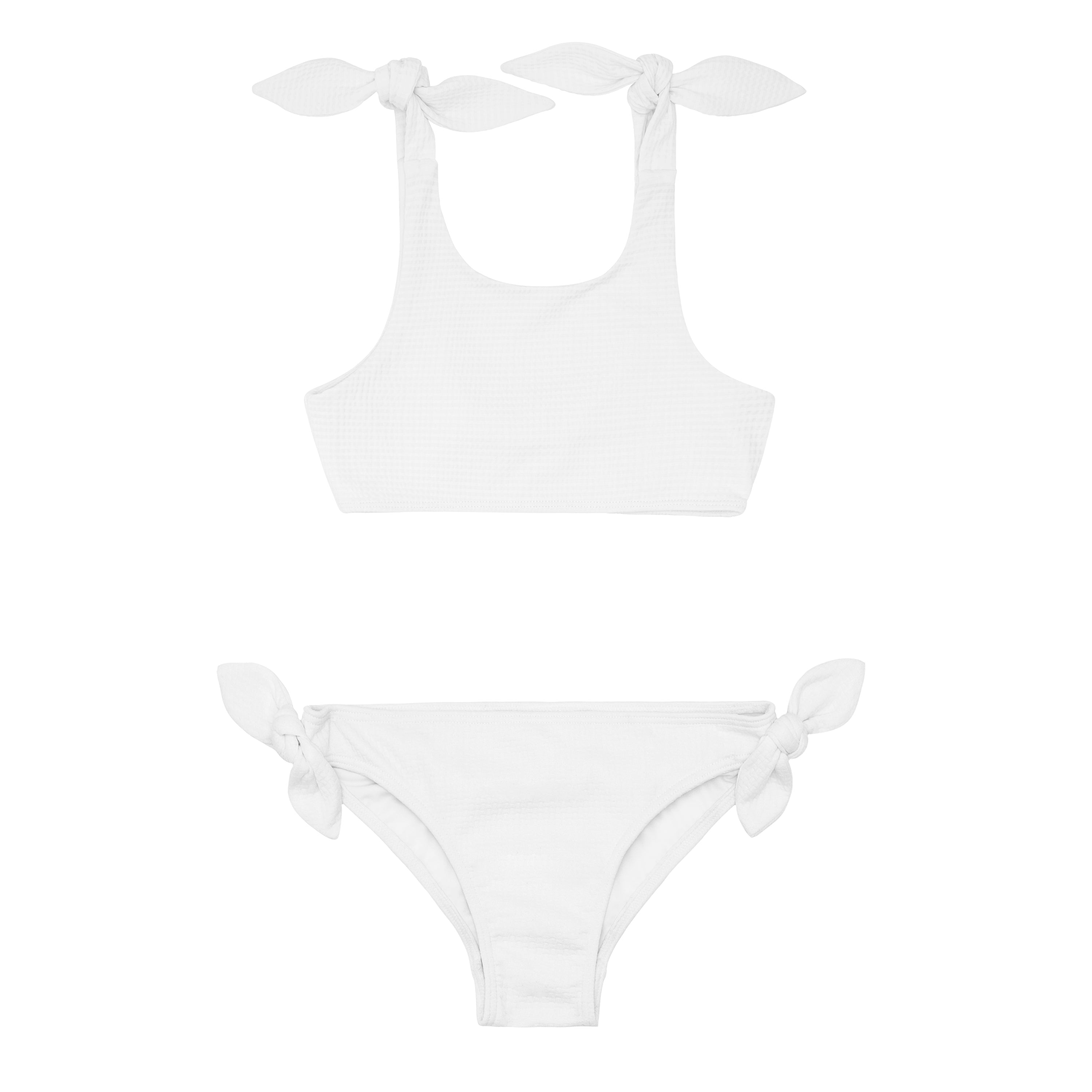 Girls Capeside White Tie-Knot Bikini