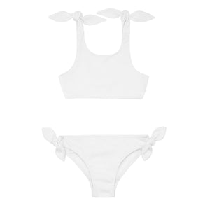 Girls Capeside White Tie-Knot Bikini