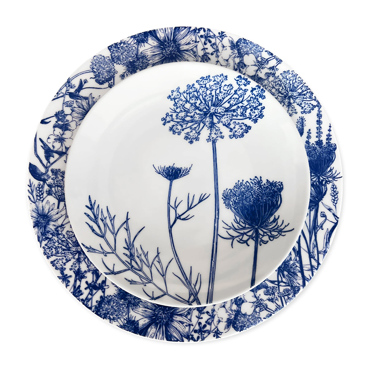 Summer Blues Coupe Salad Plate - Caskata