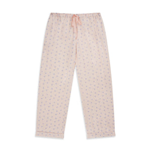 Pink Love Heart Adult Woven Pajama In Pink
