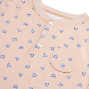 Love Heart Pajamas in Pink