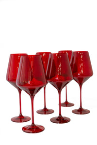 Wine Stemware, Set of 6 Red