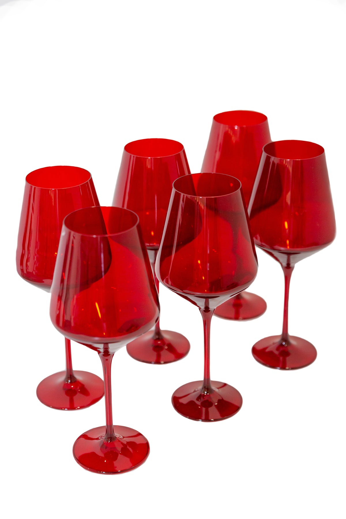 Wine Stemware, Set of 6 Red