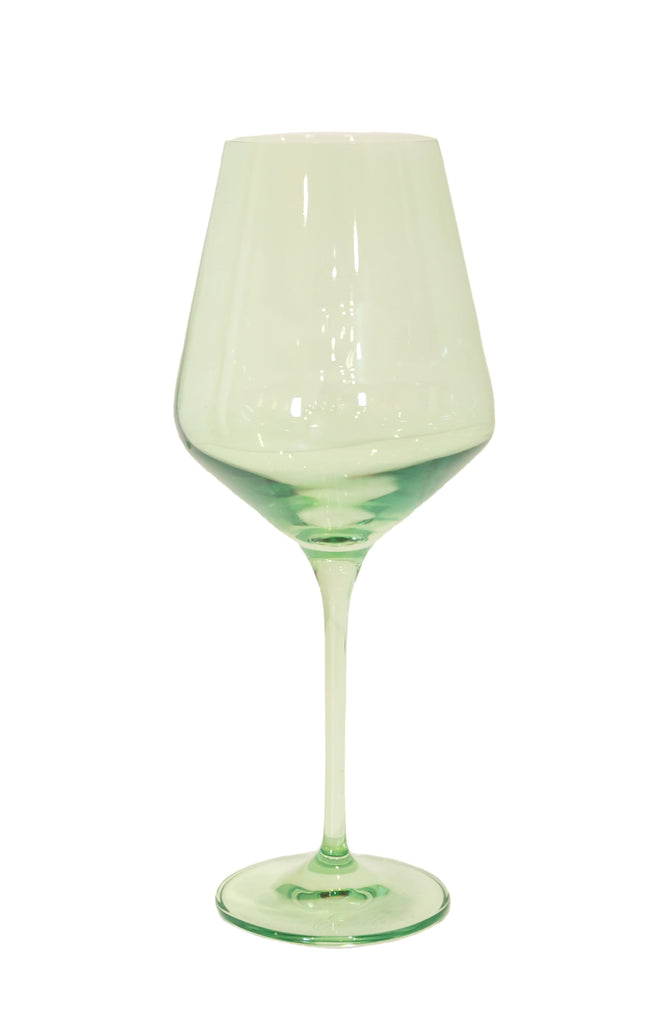 Wine Stemware, Set of 6 Mint Green
