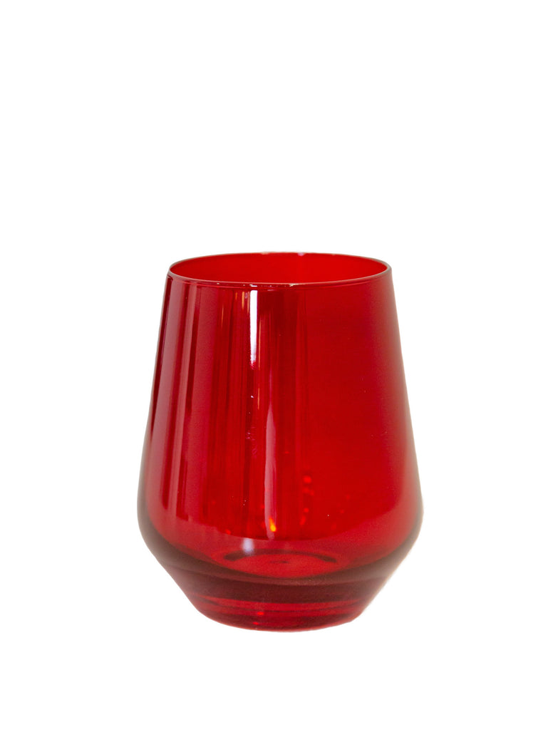 Wine Stemless, Set of 6 Red