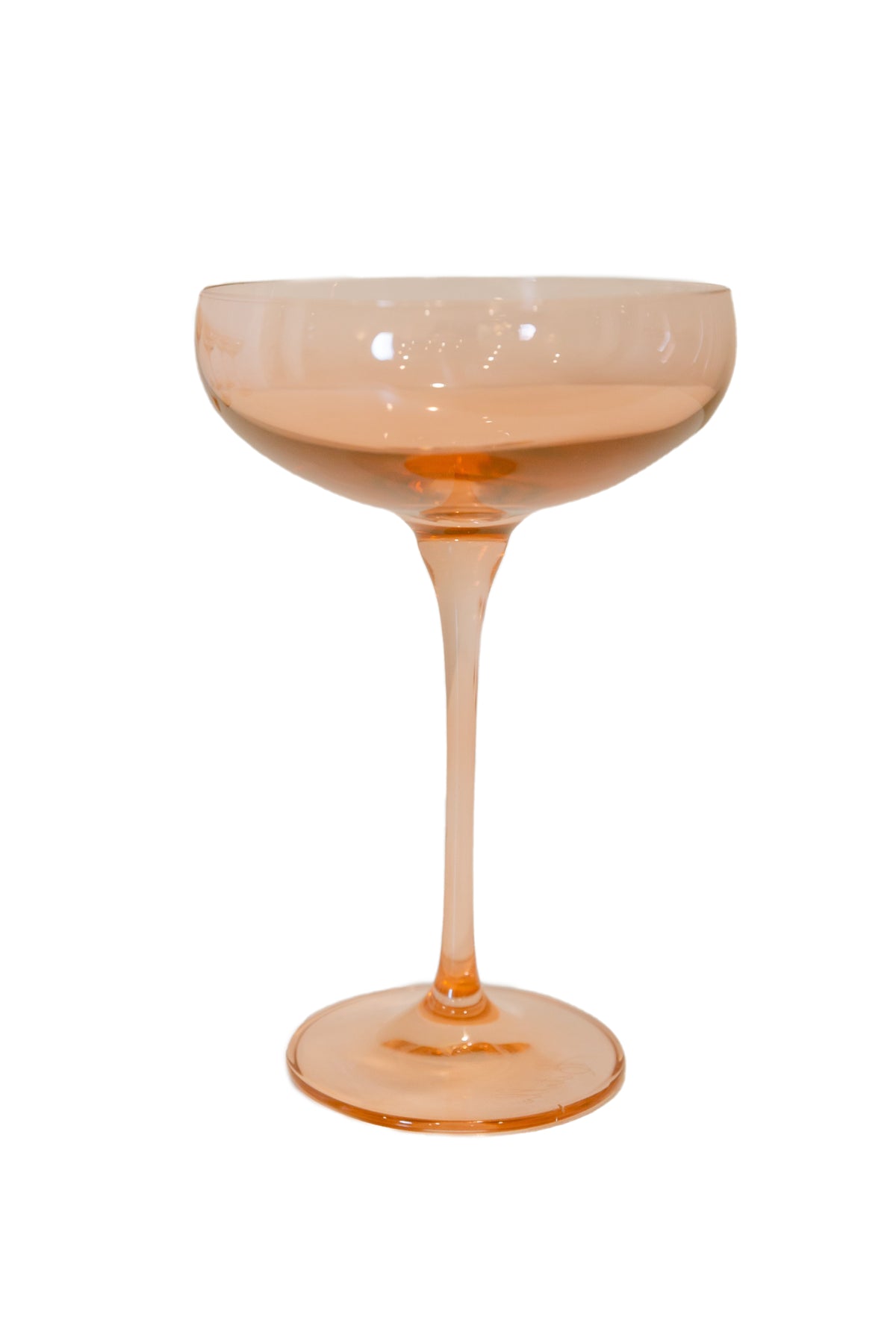 Champagne Coupe Stemware, Set of 6 Blush Pink