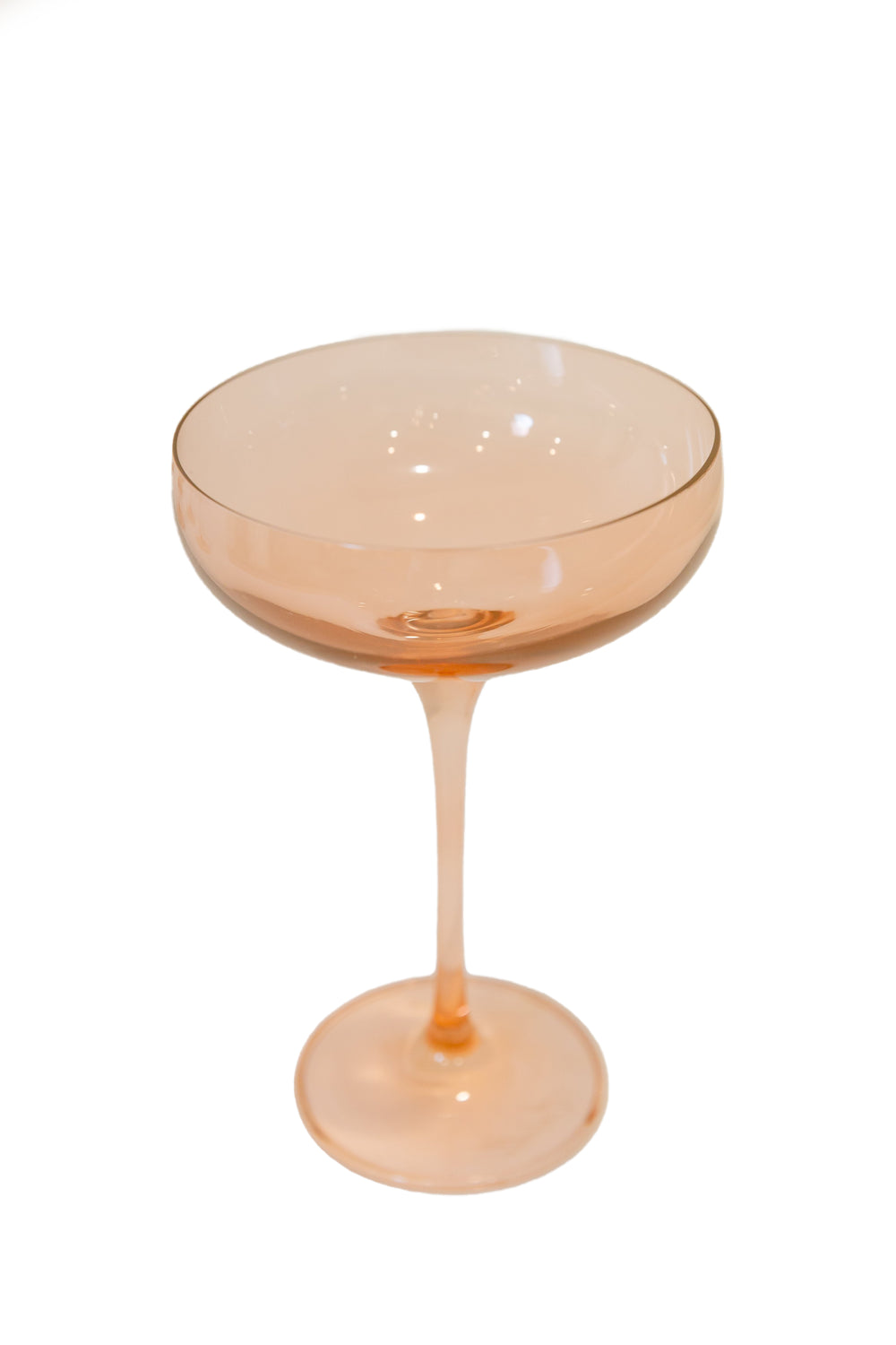Champagne Coupe Stemware, Set of 6 Blush Pink