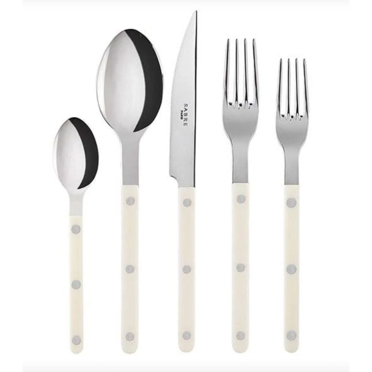 Sabre Bistrot 5 Piece Flatware Set - Ivory