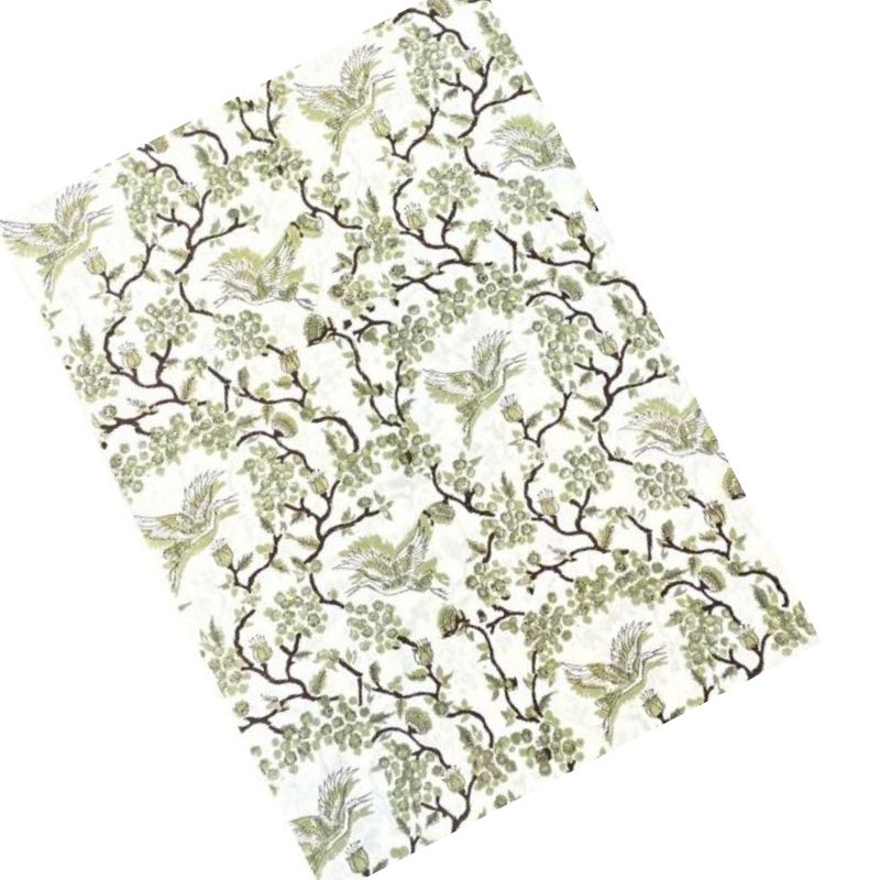 sage birds and brown branches tablecloth