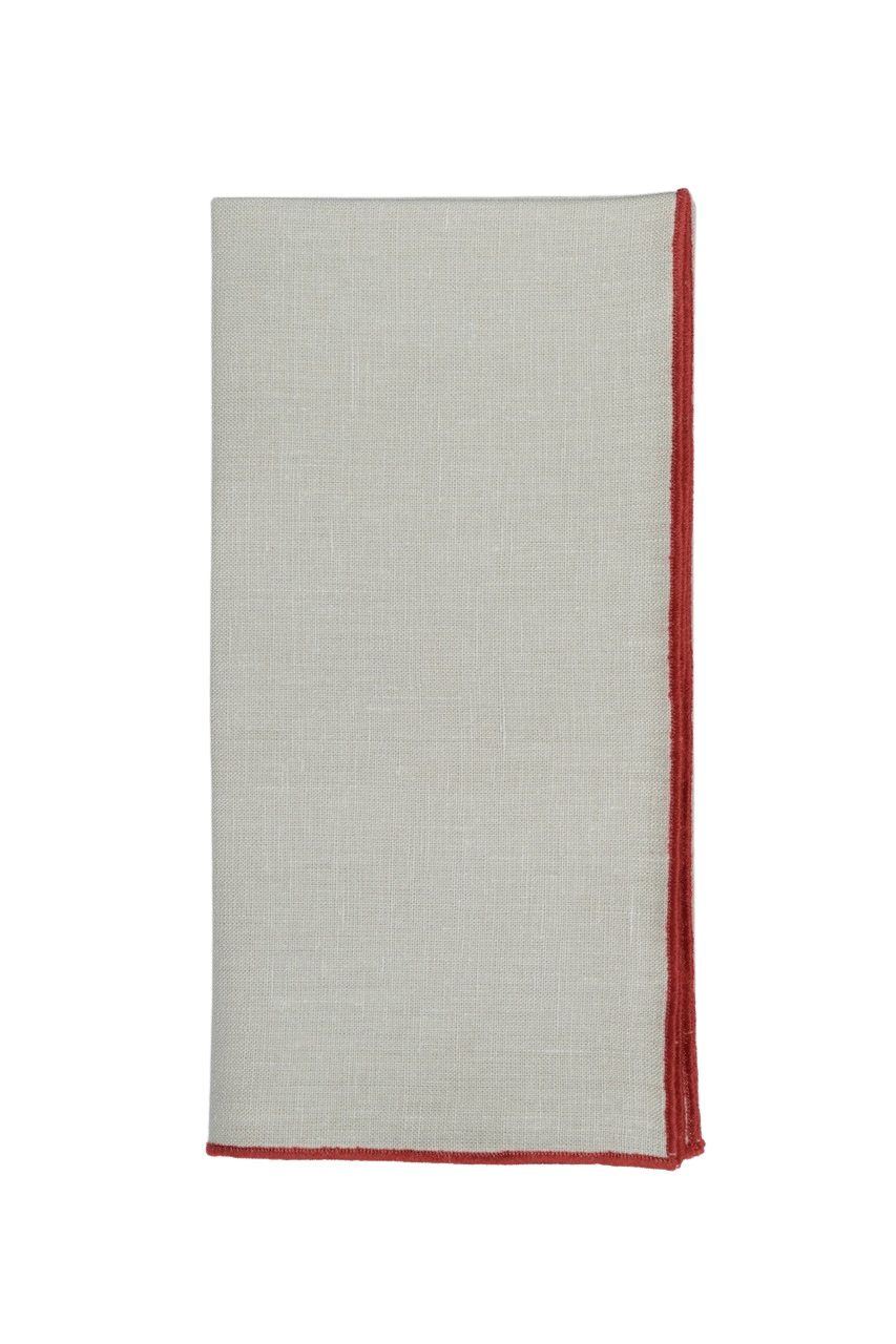 Sand Napkin Orange Small Trim, Set of 4