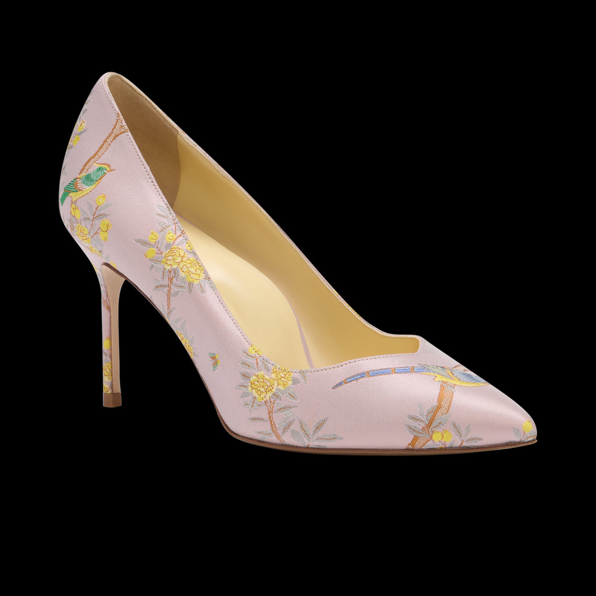 Sarah Flint X Gracie Perfect Pump 85 in Pink Holts Garden Silk