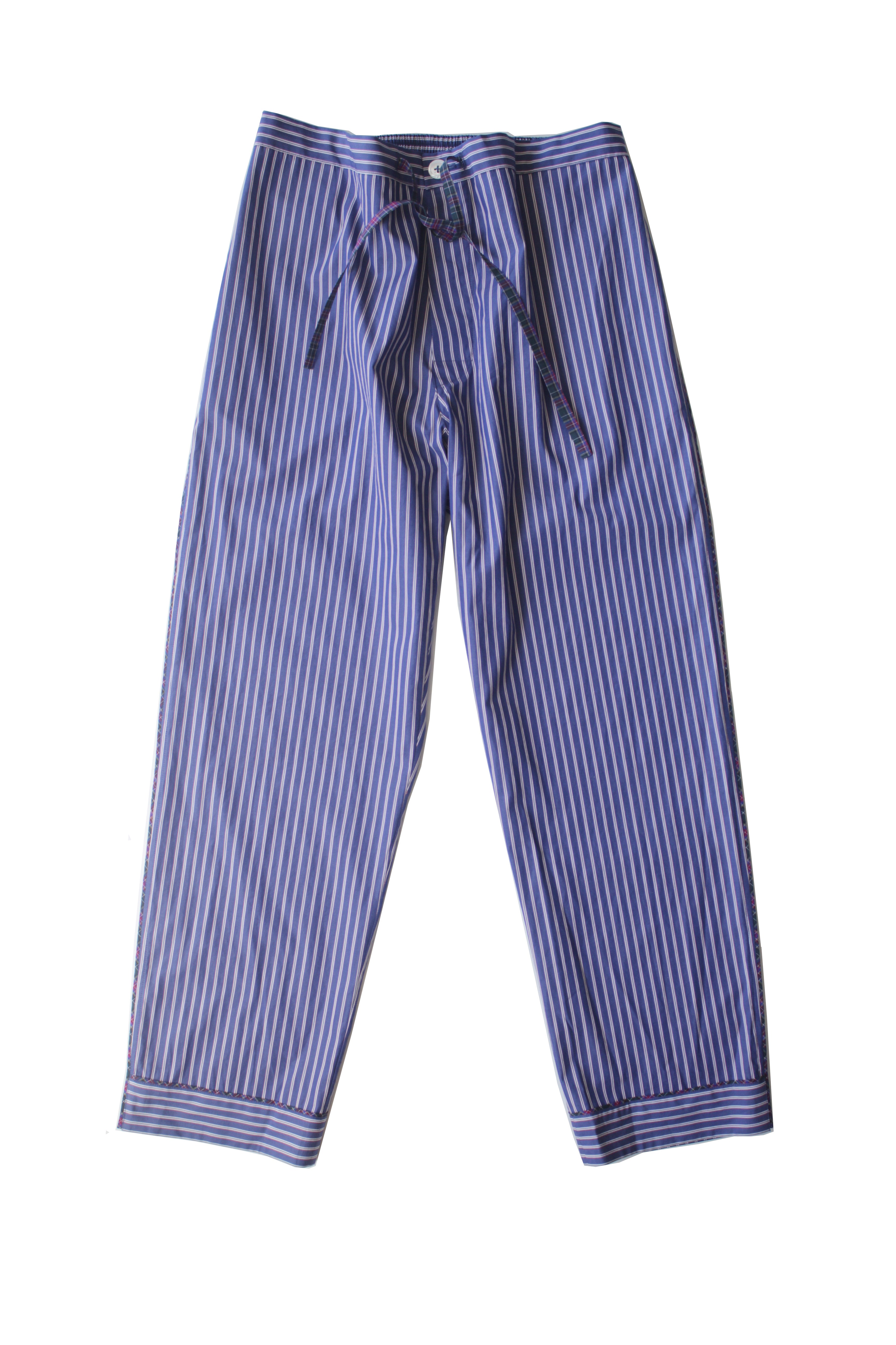 Saturn Men's Pajama Pant in Blue White Stripe