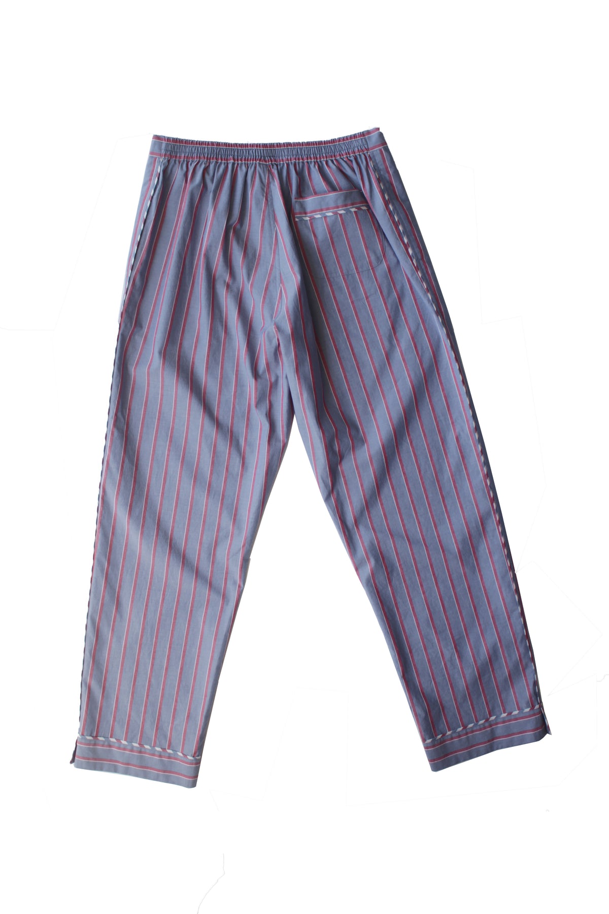 Saturn Men's Pajama Pant in Grey Red Stripe