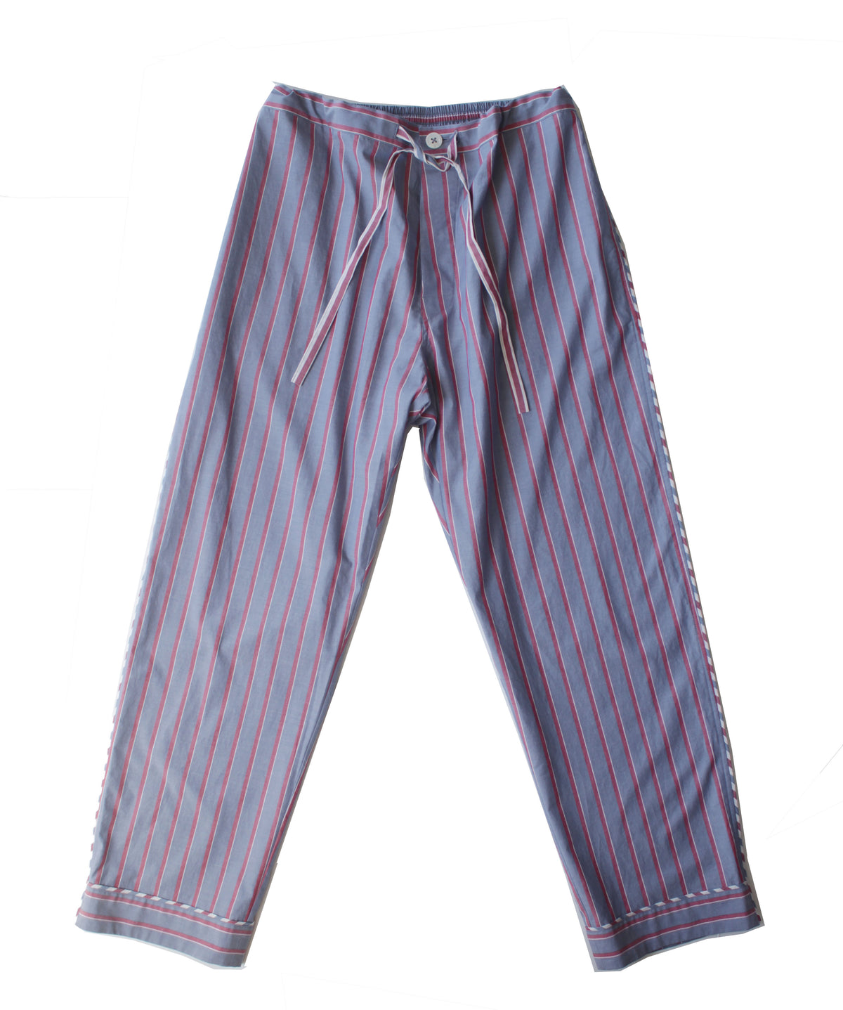 Saturn Men's Pajama Pant in Grey Red Stripe