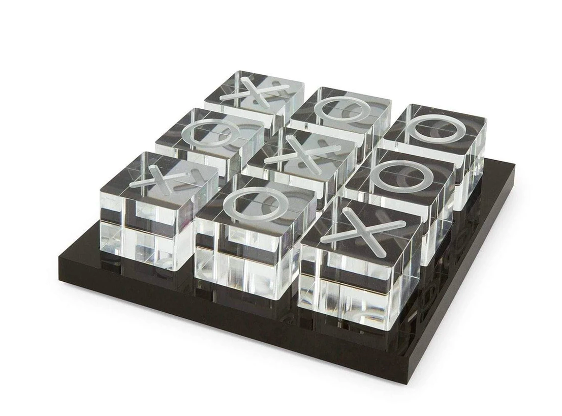 Acrylic Tic Tac Toe Black Tray