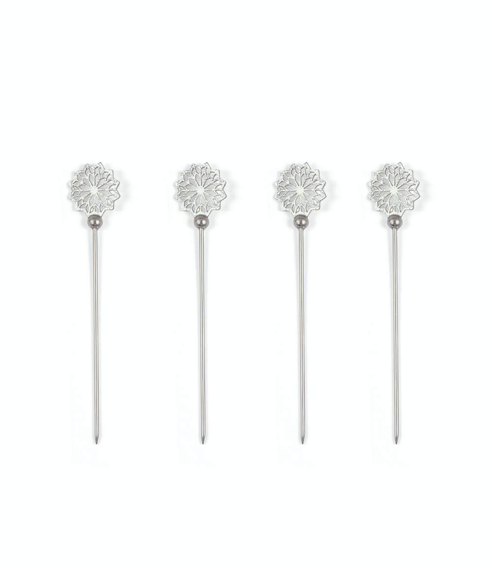 Snowflake Cocktail Picks, Set of 4