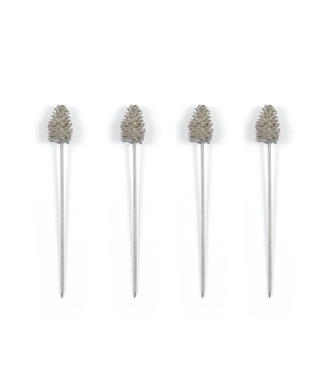 Set of 4 Pine Cone Cocktail Picks