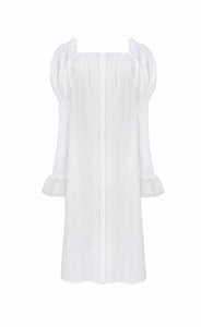 Opera Linen Dress in White