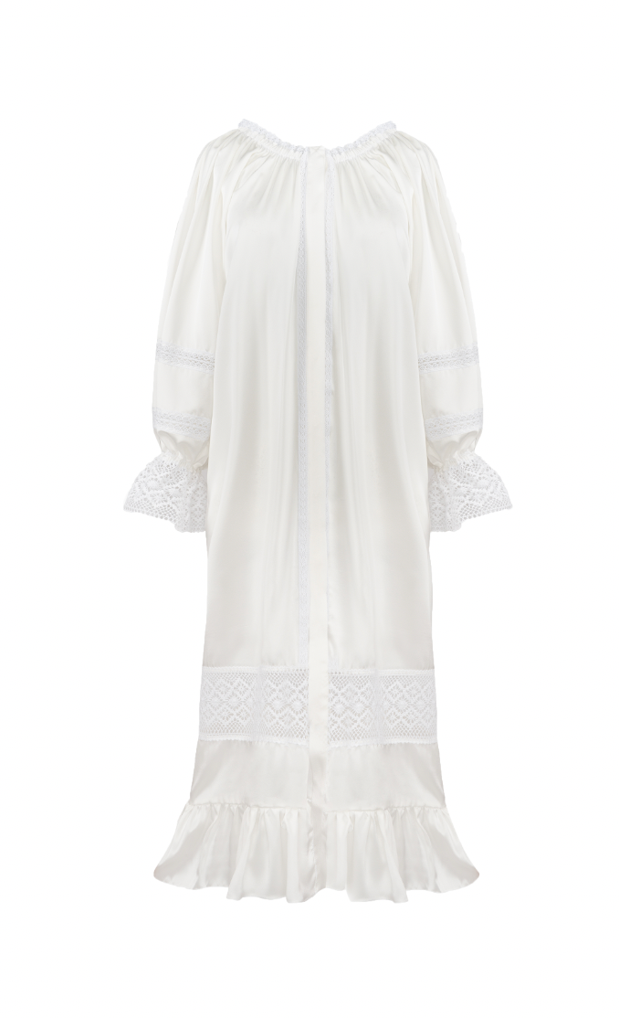 pencil black dress Paloma Silk Dress in Pearl White