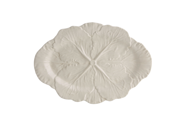 Cabbage Oval Platter 17" Beige