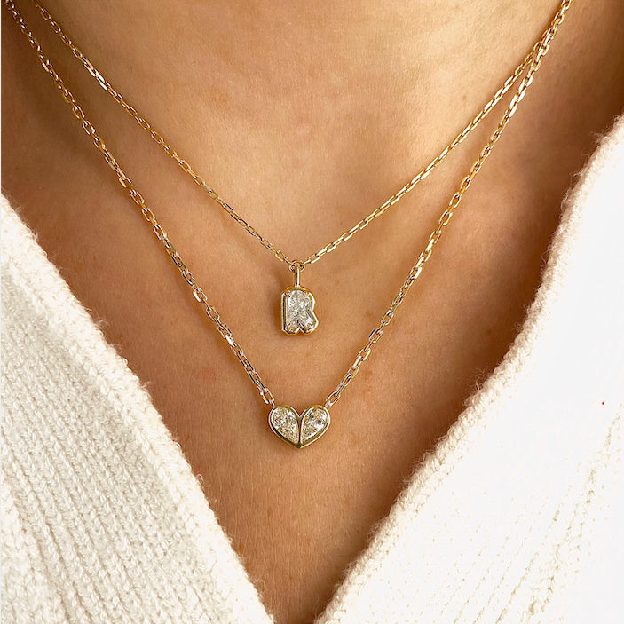 Sweetheart Necklace in Diamond