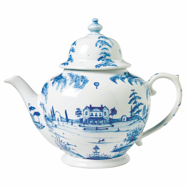 Country Estate Delft Blue Teapot Main House