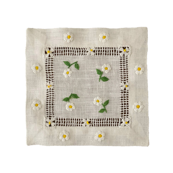 White Daisies Cocktail Napkin