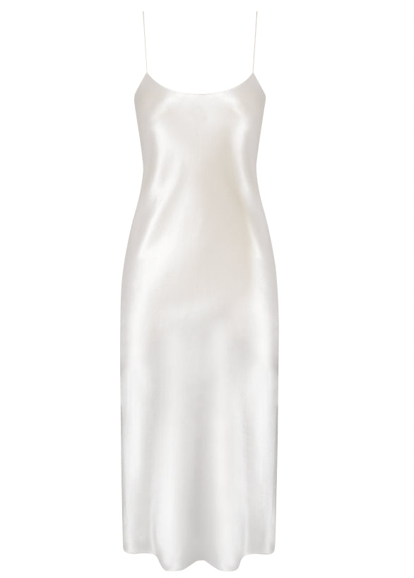 The Carolyn Slip Dress in Ivory