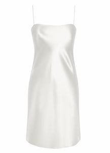 The Rachel Mini Slip Dress in Ivory