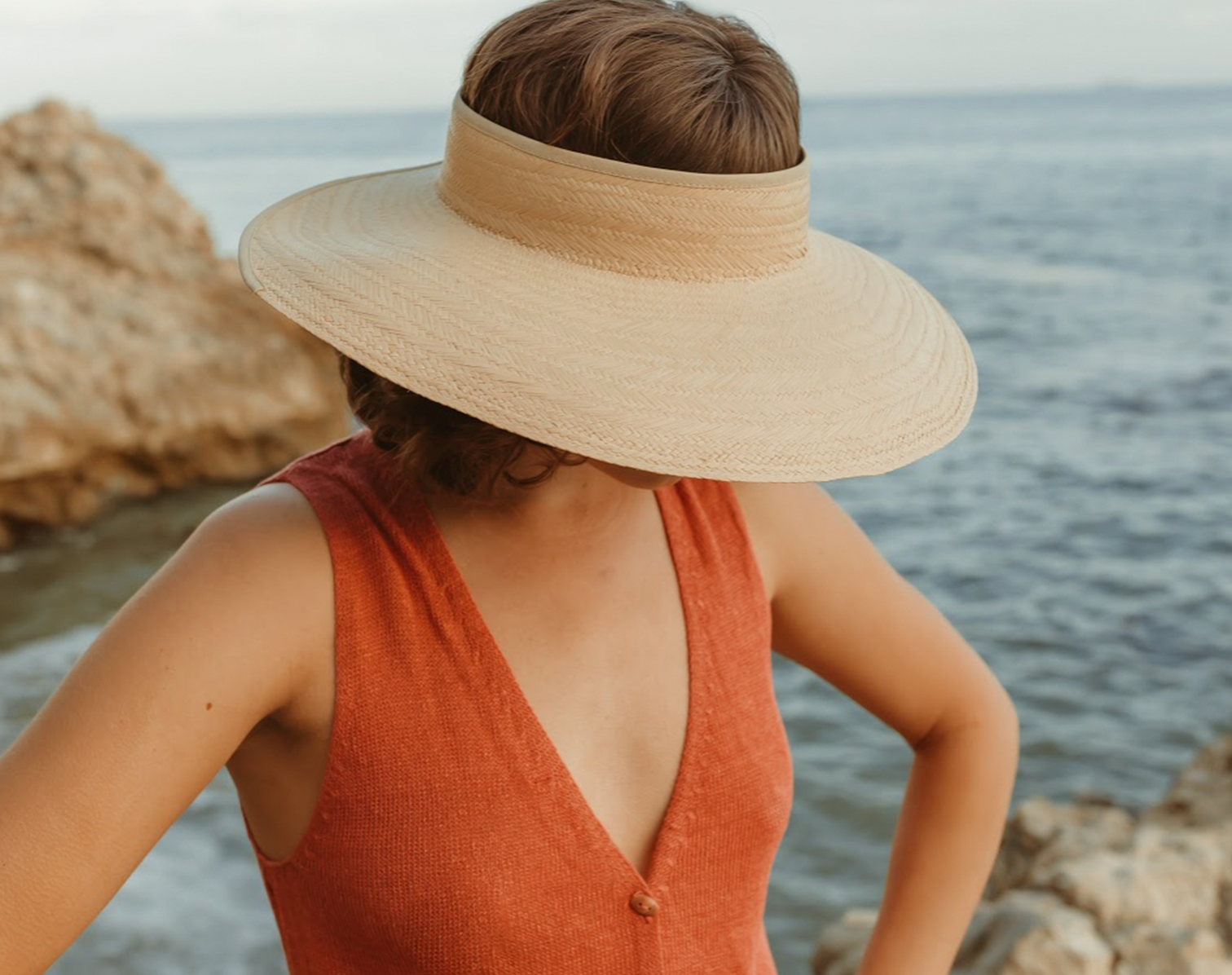 Wheat Herringbone Visor