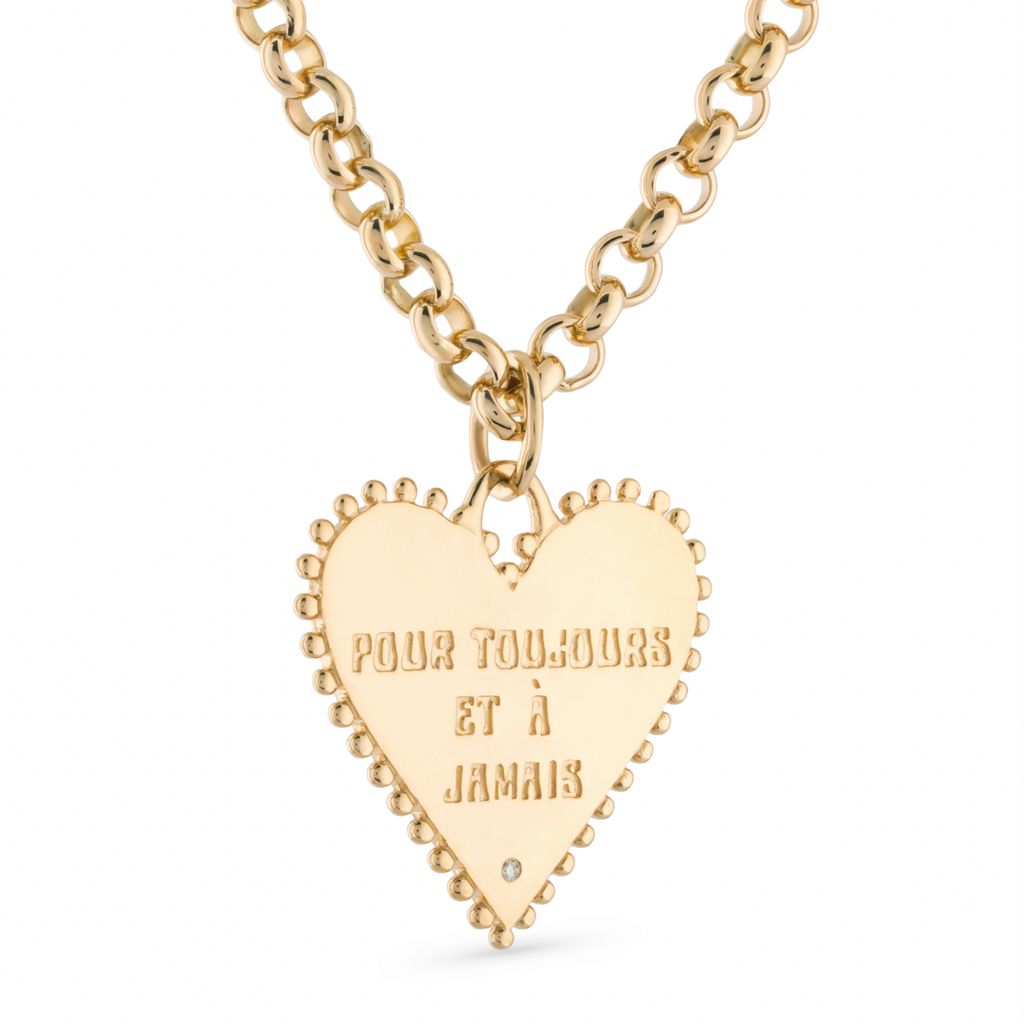 Pour Toujours Necklace in White Diamond